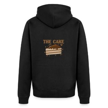 Le Gâteau Gâteau au chocolat - Veste à capuche bio Premium Unisexe - noir - Dos - Nico (187cm)