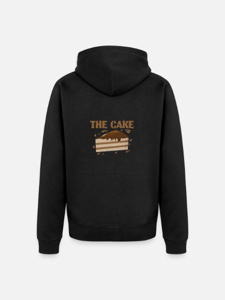 The Cake Chocolate Cake - Unisex Premium Organic Zip Hoodie - black