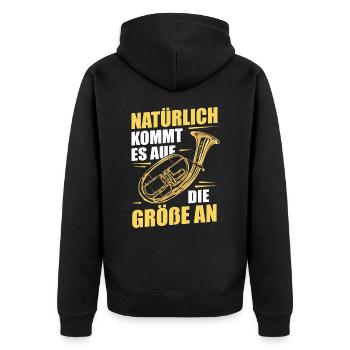 Cor Ténor Cor Ténor Cor Instrument - Veste à capuche bio Premium Unisexe - noir - Dos - Nico (187cm)