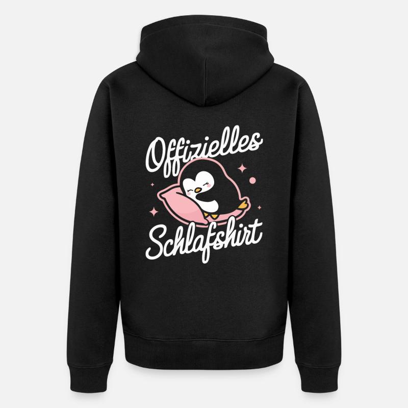 Pingouin, petits pingouins, manchot empereur - Veste à capuche bio Premium Unisexe - noir