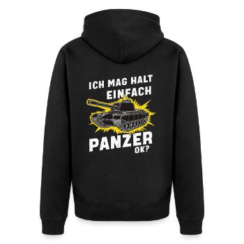 Tanks Main Battle Tanks Tank Tanks Tank Drivers - Unisex Premium Organic Zip Hoodie - black - Back - Nico (187cm)