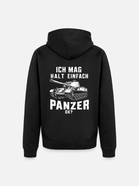 Panzer Kampfpanzer Panzerkampfwagen Panzerfahrer - Unisex Premium Bio Zip Hoodie - Schwarz