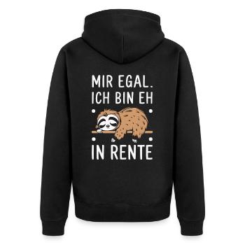 Pension de pensionné Pension de retraite - Veste à capuche bio Premium Unisexe - noir - Dos - Nico (187cm)