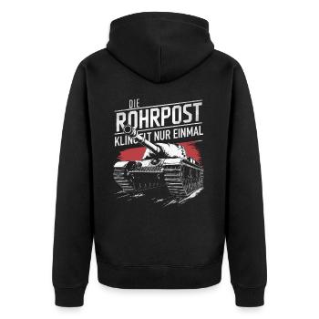 Tanks Main Battle Tanks Tank Tanks Tank Drivers - Unisex Premium Organic Zip Hoodie - black - Back - Nico (187cm)