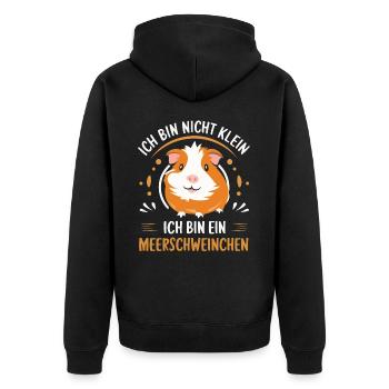 Cochon d’Inde à poil long chiens à crête à poil long - Veste à capuche bio Premium Unisexe - noir - Dos - Nico (187cm)