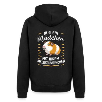 Cochon d’Inde à poil long chiens à crête à poil long - Veste à capuche bio Premium Unisexe - noir - Dos - Nico (187cm)