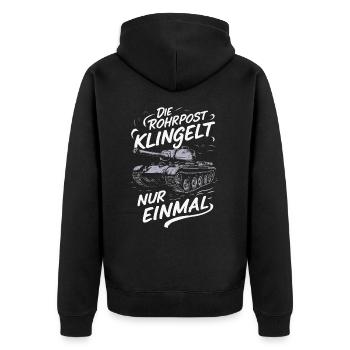 Tanks Main Battle Tanks Tank Tanks Tank Drivers - Unisex Premium Organic Zip Hoodie - black - Back - Nico (187cm)