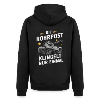 Tanks Main Battle Tanks Tank Tanks Tank Drivers - Unisex Premium Organic Zip Hoodie - black - Back - Nico (187cm)