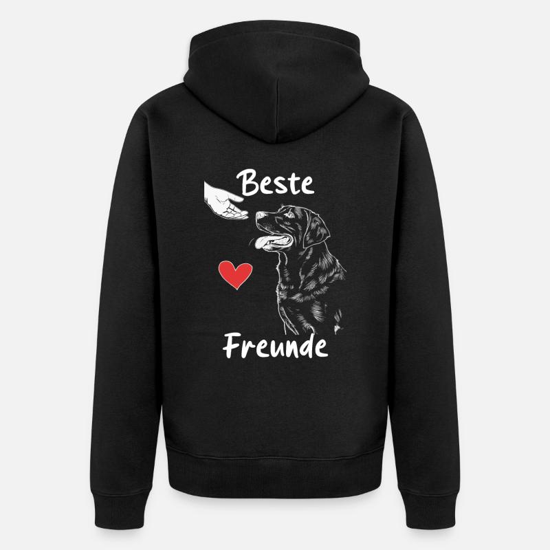 Labrador Chien Chiens - Veste à capuche bio Premium Unisexe - noir