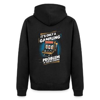 Casino Jeux de hasard Casino Las Vegas Joueurs - Veste à capuche bio Premium Unisexe - noir - Dos - Nico (187cm)