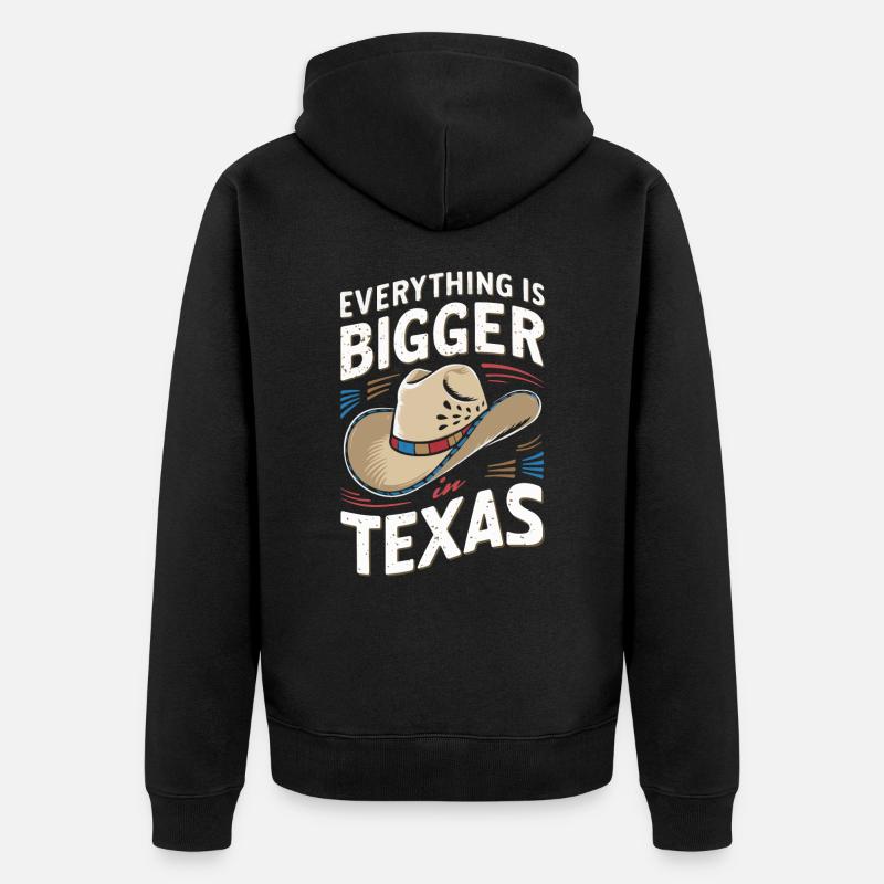 Texas State Texans Texas - Unisex Premium Organic Zip Hoodie - black