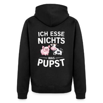 Végétarien Végétalien Bien-être animal Droits des animaux Veggie - Veste à capuche bio Premium Unisexe - noir - Dos - Nico (187cm)