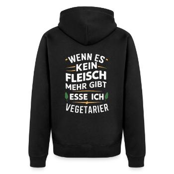 Sarcasme Ironie Drôle Paroles sarcastiques - Veste à capuche bio Premium Unisexe - noir - Dos - Nico (187cm)