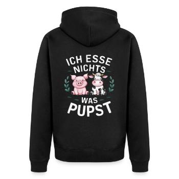 Végétarien Végétalien Bien-être animal Droits des animaux Veggie - Veste à capuche bio Premium Unisexe - noir - Dos - Nico (187cm)