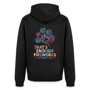 Pyrotechnie Feux d’artifice Pyrotechnie - Veste à capuche bio Premium Unisexe - noir - Dos - Nico (187cm)