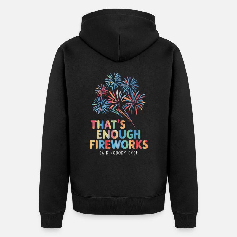 Pyrotechnie Feux d’artifice Pyrotechnie - Veste à capuche bio Premium Unisexe - noir