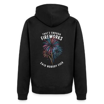 Pyrotechnie Feux d’artifice Pyrotechnie - Veste à capuche bio Premium Unisexe - noir - Dos - Nico (187cm)