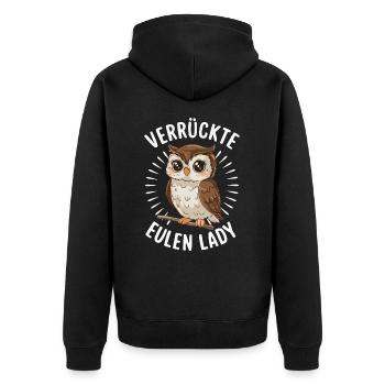 oiseau de nuit hibou hibou oiseau - Veste à capuche bio Premium Unisexe - noir - Dos - Nico (187cm)