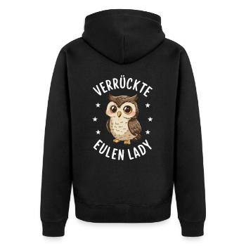 oiseau de nuit hibou hibou oiseau - Veste à capuche bio Premium Unisexe - noir - Dos - Nico (187cm)