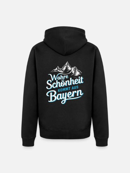Free State of Bavaria Bavarian - Unisex Premium Organic Zip Hoodie - black