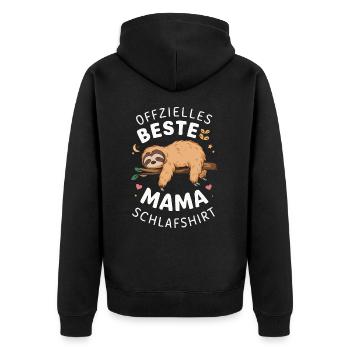 Paresseux Paresseux Animal Dormant Paresseux - Veste à capuche bio Premium Unisexe - noir - Dos - Nico (187cm)