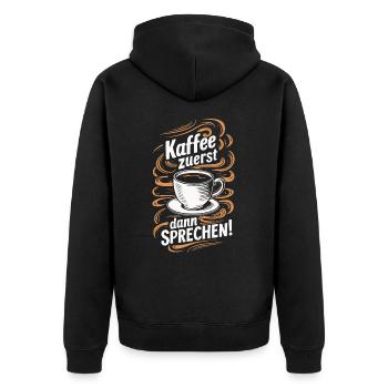 Café Café Buveurs de café Amateurs de café - Veste à capuche bio Premium Unisexe - noir - Dos - Nico (187cm)