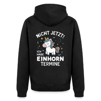 Licorne Licornes Créatures mythiques Mystique - Veste à capuche bio Premium Unisexe - noir - Dos - Nico (187cm)