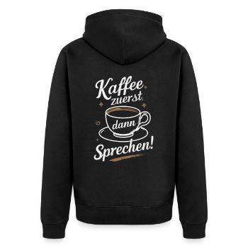 Café Café Buveurs de café Amateurs de café - Veste à capuche bio Premium Unisexe - noir - Dos - Nico (187cm)