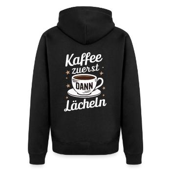 Café Café Buveurs de café Amateurs de café - Veste à capuche bio Premium Unisexe - noir - Dos - Nico (187cm)