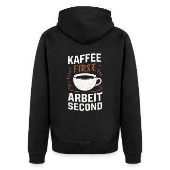 Café Café Buveurs de café Amateurs de café - Veste à capuche bio Premium Unisexe - noir - Dos - Nico (187cm)