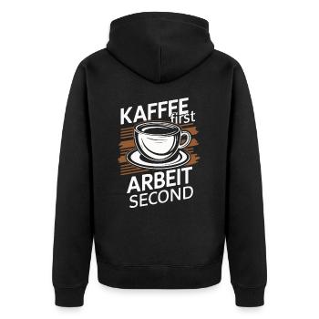 Café Café Buveurs de café Amateurs de café - Veste à capuche bio Premium Unisexe - noir - Dos - Nico (187cm)