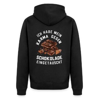 Sarcasme Ironie Drôle Paroles sarcastiques - Veste à capuche bio Premium Unisexe - noir - Dos - Nico (187cm)