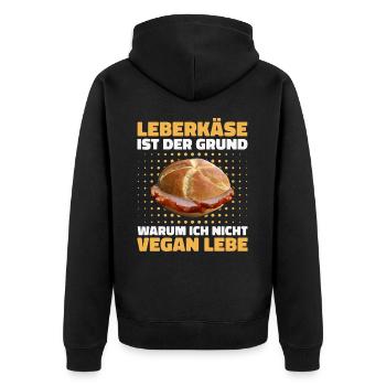 Leberkäs Bayern Leberkas Semmel Fleischkäse - Veste à capuche bio Premium Unisexe - noir - Dos - Nico (187cm)