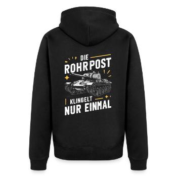 Tanks Main Battle Tanks Tank Tanks Tank Drivers - Unisex Premium Organic Zip Hoodie - black - Back - Nico (187cm)
