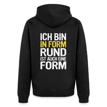 Sarcasme Ironie Drôle Paroles sarcastiques - Veste à capuche bio Premium Unisexe - noir - Dos - Nico (187cm)