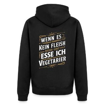 Sarcasme Ironie Drôle Paroles sarcastiques - Veste à capuche bio Premium Unisexe - noir - Dos - Nico (187cm)