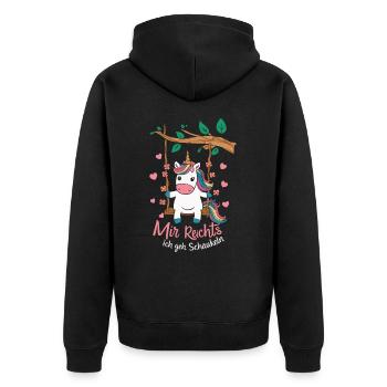Licorne Licornes Créatures mythiques Mystique - Veste à capuche bio Premium Unisexe - noir - Dos - Nico (187cm)