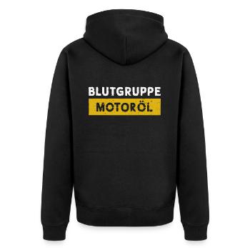Mechanic Mechanic Workshop Car Mechanic - Unisex Premium Organic Zip Hoodie - black - Back - Nico (187cm)