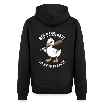 Sarcasme Ironie Drôle Paroles sarcastiques - Veste à capuche bio Premium Unisexe - noir - Dos - Nico (187cm)