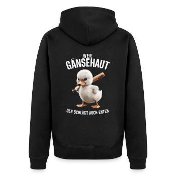 Sarcasme Ironie Drôle Paroles sarcastiques - Veste à capuche bio Premium Unisexe - noir - Dos - Nico (187cm)