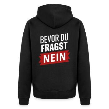 Sarcasme Ironie Drôle Paroles sarcastiques - Veste à capuche bio Premium Unisexe - noir - Dos - Nico (187cm)