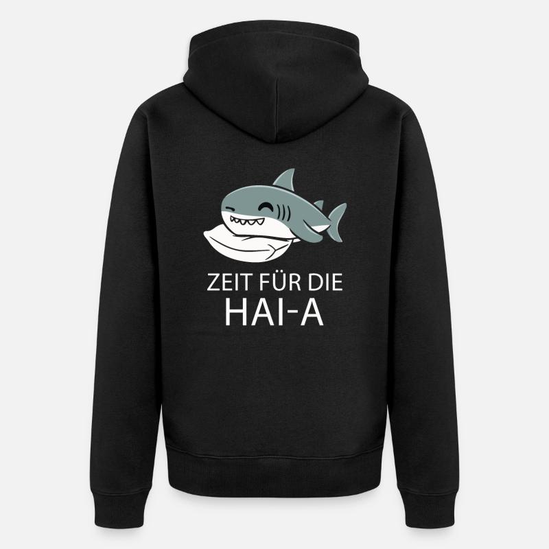 Requin Requin Requins Requin - Veste à capuche bio Premium Unisexe - noir