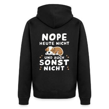 Sarcasme Ironie Drôle Paroles sarcastiques - Veste à capuche bio Premium Unisexe - noir - Dos - Nico (187cm)
