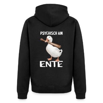 Mallard, Duck Birds, Duck, Dark Duck, Bird - Unisex Premium Organic Zip Hoodie - black - Back - Nico (187cm)