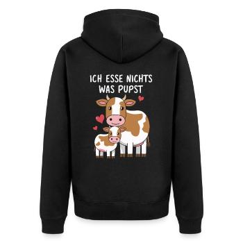 Végétarien Végétalien Bien-être animal Droits des animaux Veggie - Veste à capuche bio Premium Unisexe - noir - Dos - Nico (187cm)