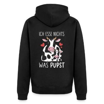 Végétarien Végétalien Bien-être animal Droits des animaux Veggie - Veste à capuche bio Premium Unisexe - noir - Dos - Nico (187cm)