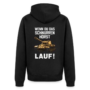 Tanks Main Battle Tanks Tank Tanks Tank Drivers - Unisex Premium Organic Zip Hoodie - black - Back - Nico (187cm)