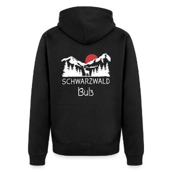 Forêt-Noire Forêt-Noire du Bade-Wurtemberg - Veste à capuche bio Premium Unisexe - noir - Dos - Nico (187cm)