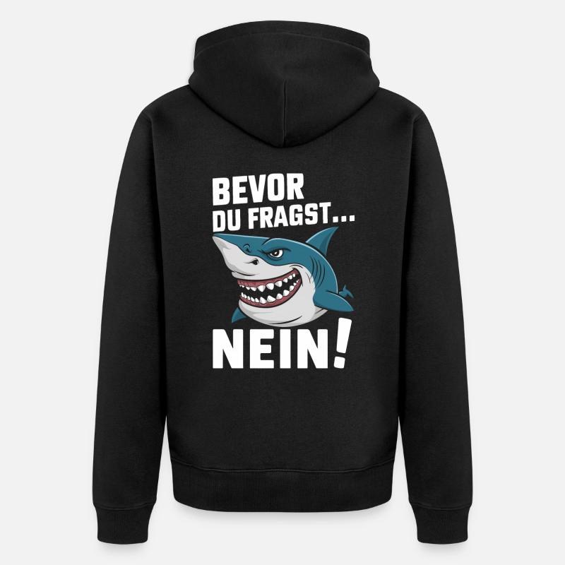 Requin Requin Requins Requin - Veste à capuche bio Premium Unisexe - noir