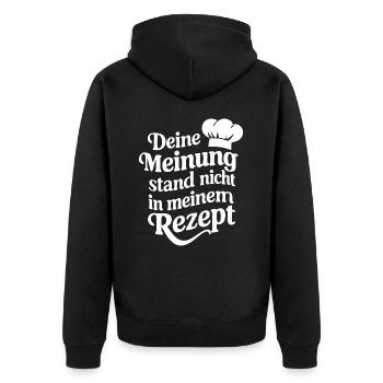 Chef Chef - Veste à capuche bio Premium Unisexe - noir - Dos - Nico (187cm)